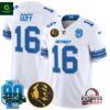 Men’s Detroit Lions 2024 90th & John Madden Jared Goff White Jersey