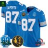 Men’s Detroit Lions 2024 90th & John Madden Sam Laporta Blue Jersey