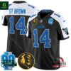 Men’s Detroit Lions 2024 90th & John Madden St Brown Alternate Jersey
