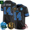 Men’s Detroit Lions 2024 90th & John Madden St Brown Black Jersey