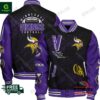 Minnesota Vikings Football Button Down Baseball Varsity Jacket
