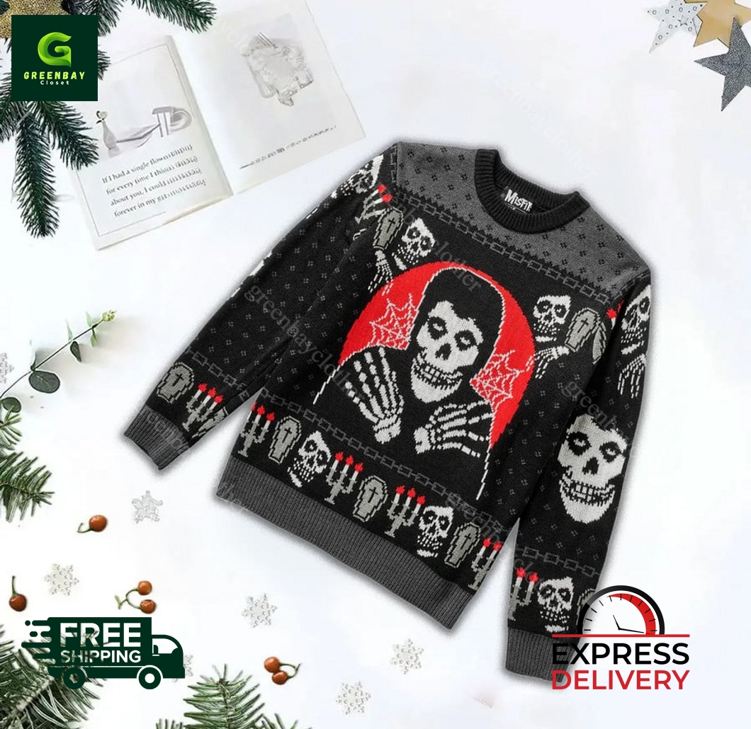 Misfits Skeleton Ugly Christmas Sweater