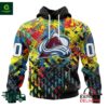 NHL Colorado Avalanche Autism Awareness Personalized Hoodie