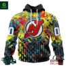 NHL New Jersey Devils Autism Awareness Personalized Hoodie