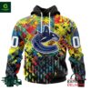 NHL Vancouver Canucks Autism Awareness Personalized Hoodie