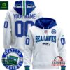 Seattle Seahawks Throwback Est 1976 White Pullover Hoodie