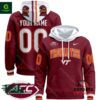 Virginia Tech Hokies 2024 Custom Maroon Pullover Hoodie