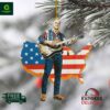 Zach Bryan America Flag Christmas Ornament