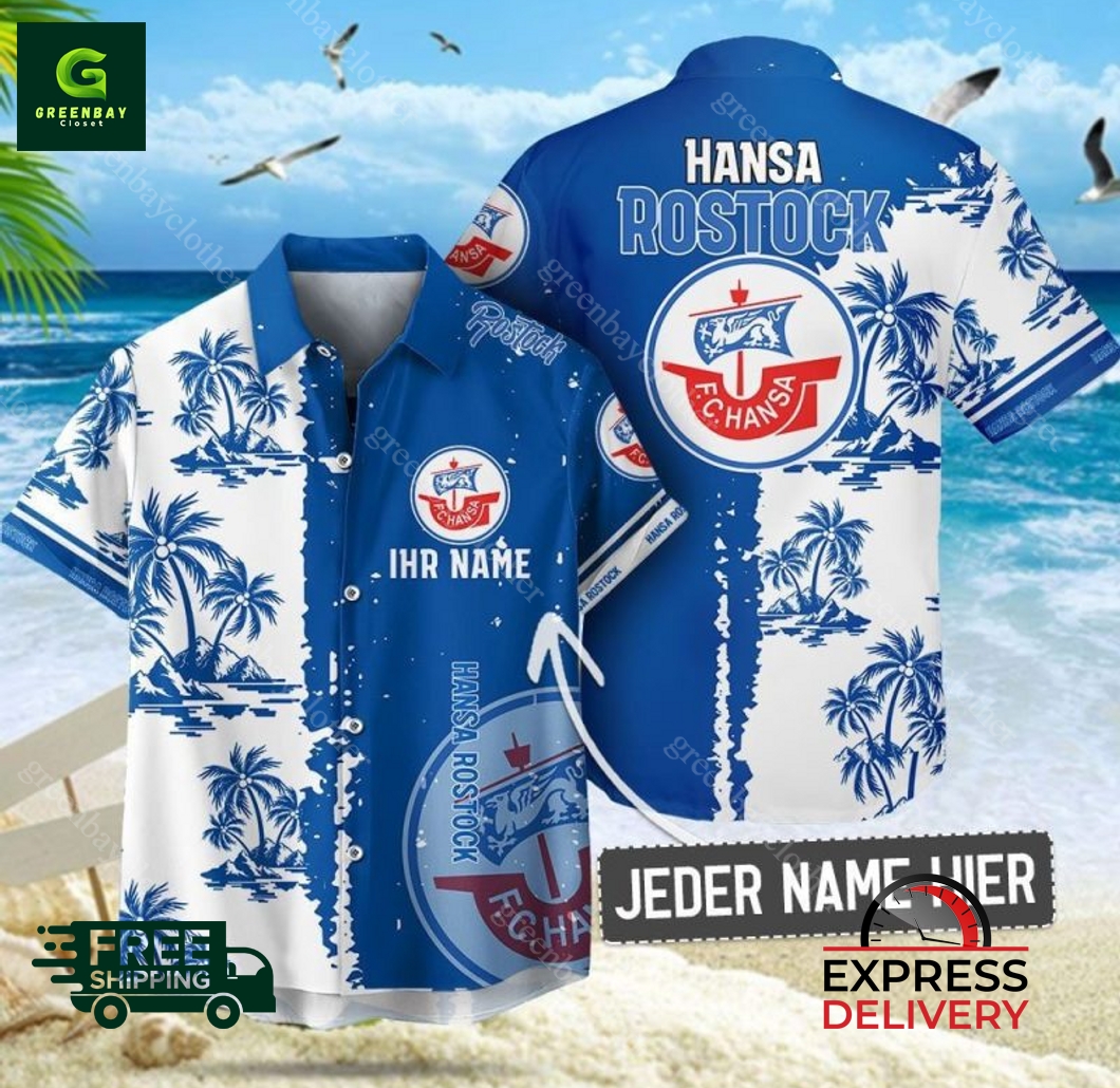 FC Hansa Rostock Individueller Name Summer 2025 Hawaiian Shirt FC Hansa Rostock Individueller Name Summer 2025 Hawaiian Shirt