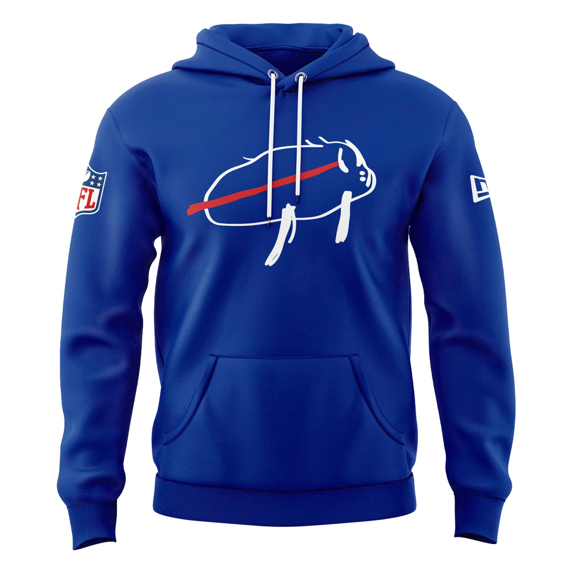 Buffalo Bills New Era Josh Allen Billustration Carging Potato Logo Hoodie