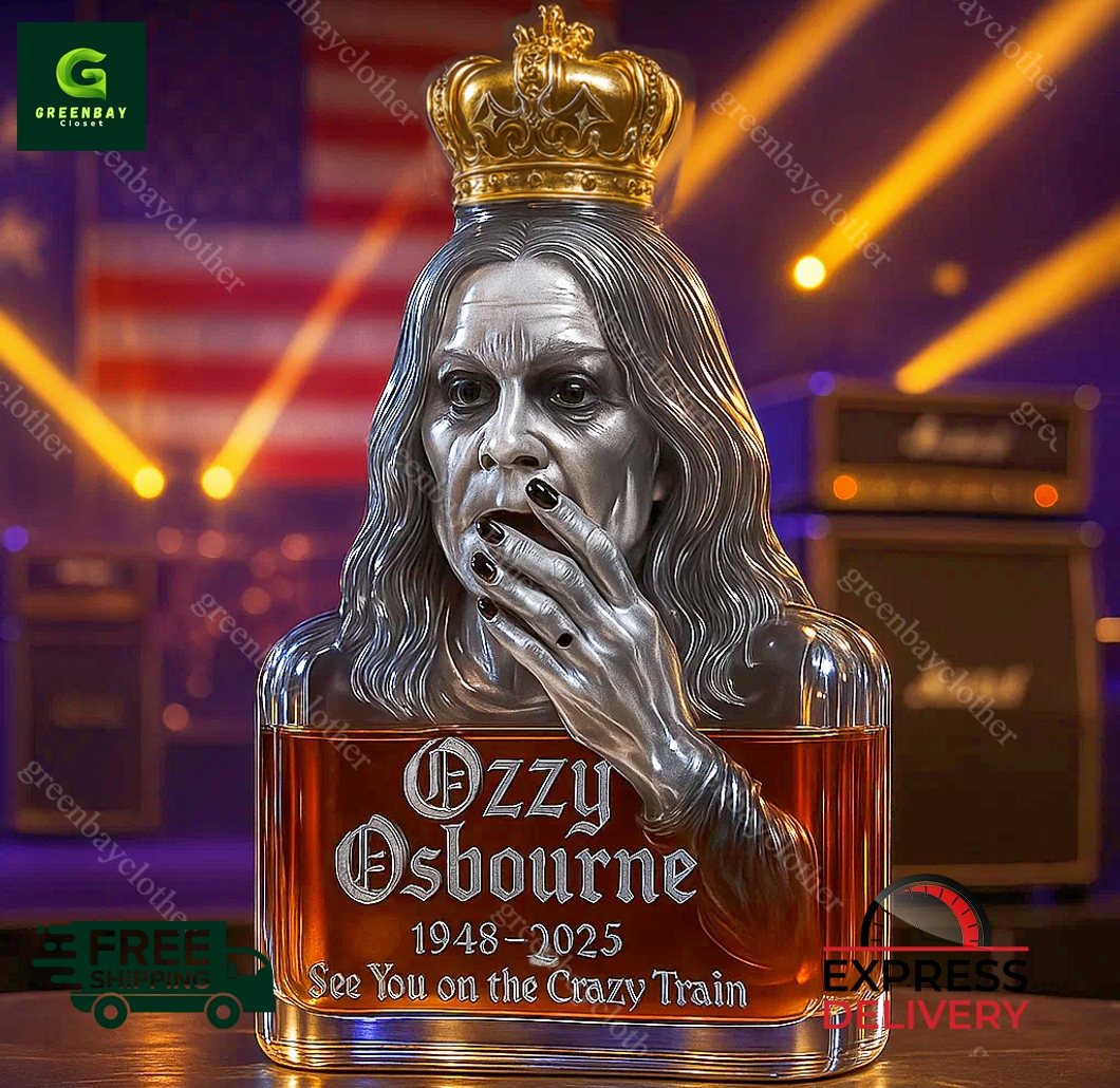 Ozzy Osbourne See You on the Crazy Train Memorial Whiskey Bottle