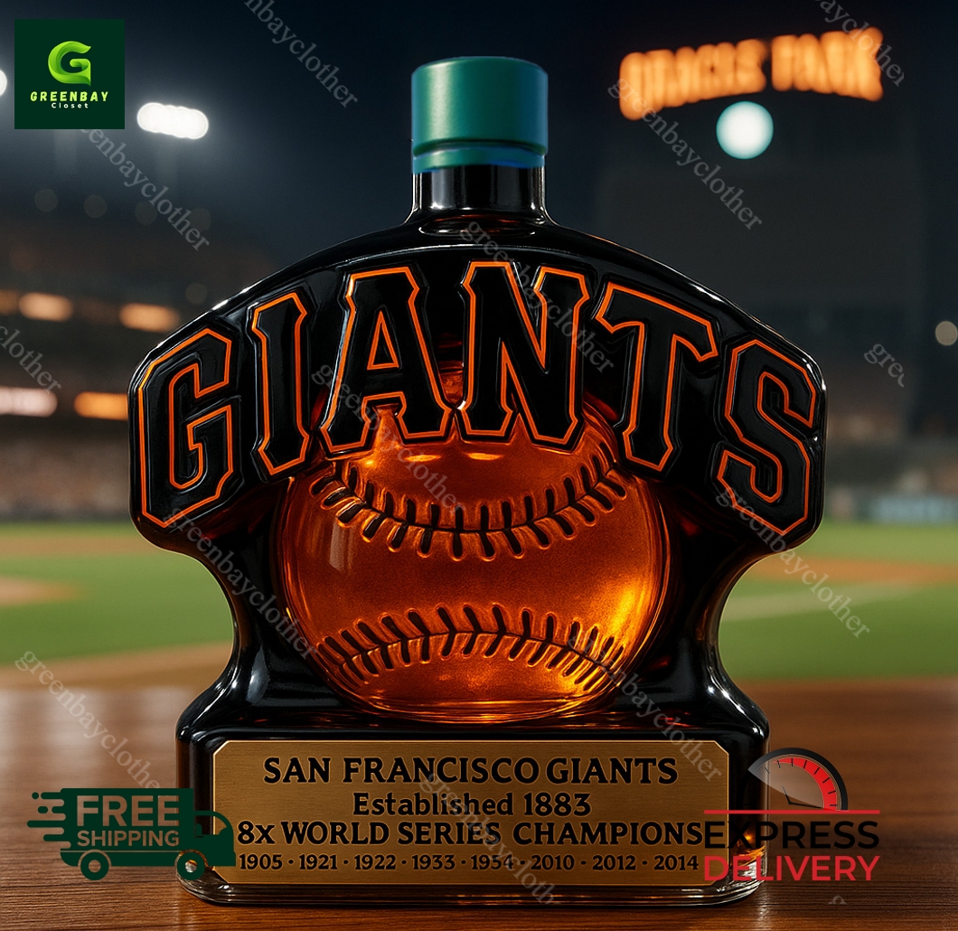 San Francisco Giants 8x World Series Champions Whiskey Bottle San Francisco Giants 8x World Series Champions Whiskey Bottle