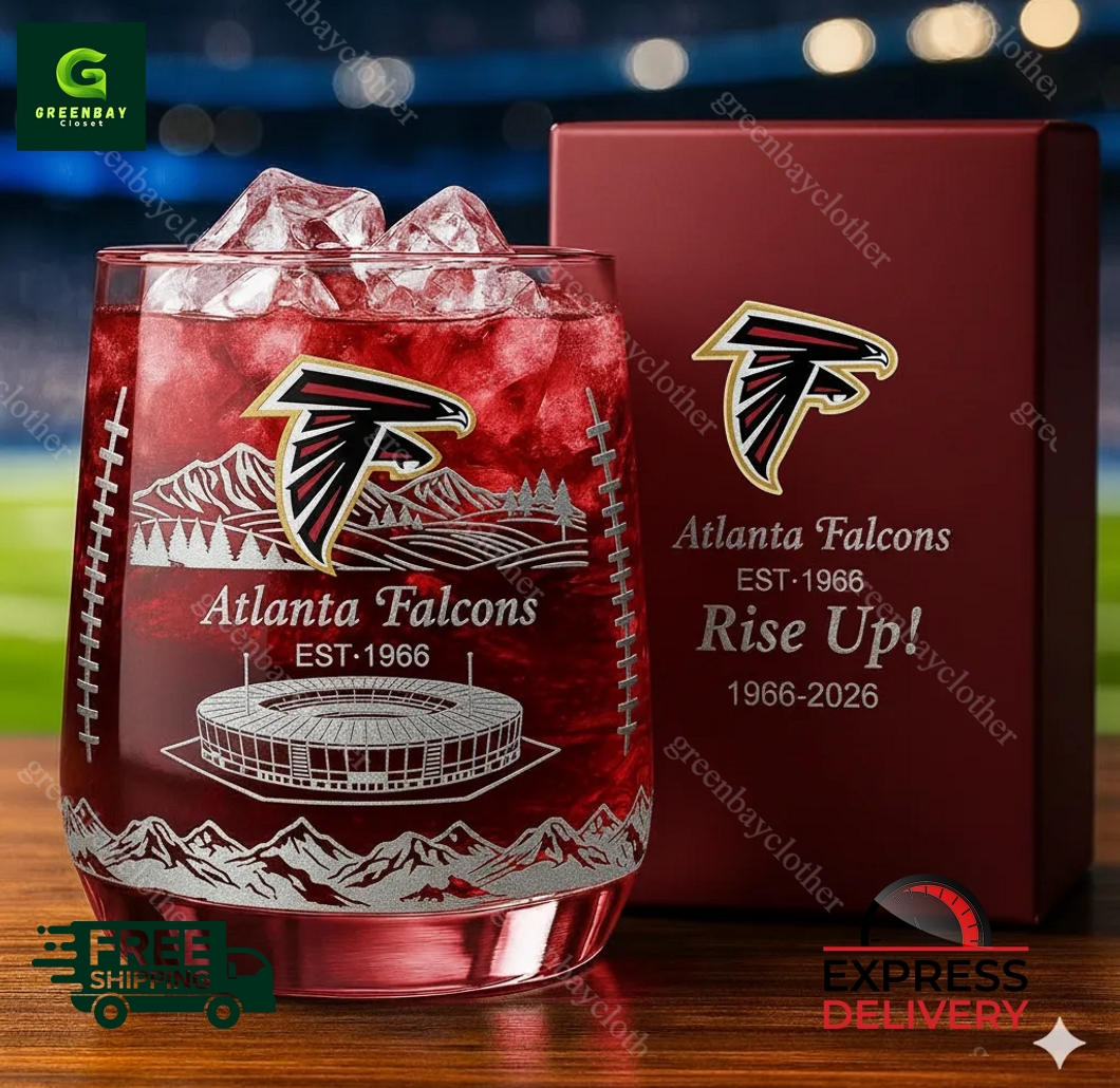 Atlanta Falcons 60th Anniversary Whiskey Glass