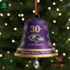 Baltimore Ravens 30th Anniversary Christmas Bell Ornament