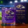 Baltimore Ravens 30th Anniversary Whiskey Glass