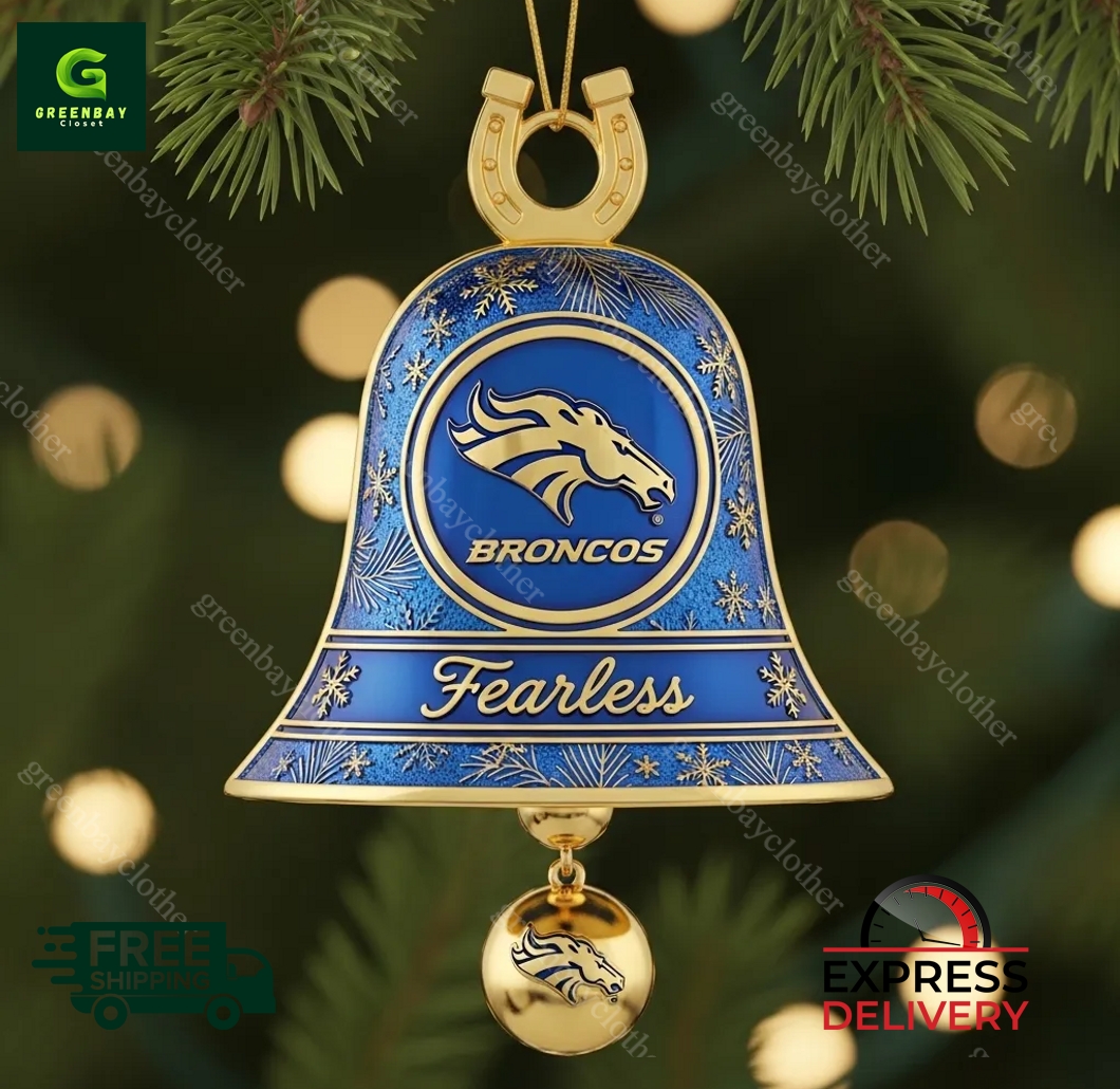 Boise State University Broncos Christmas Bell Ornament