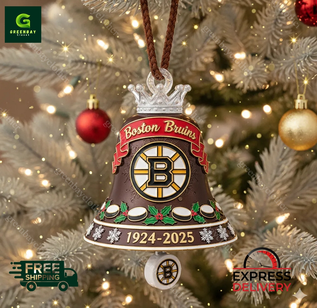 Boston Bruins 101st Anniversary Christmas Bell Ornament