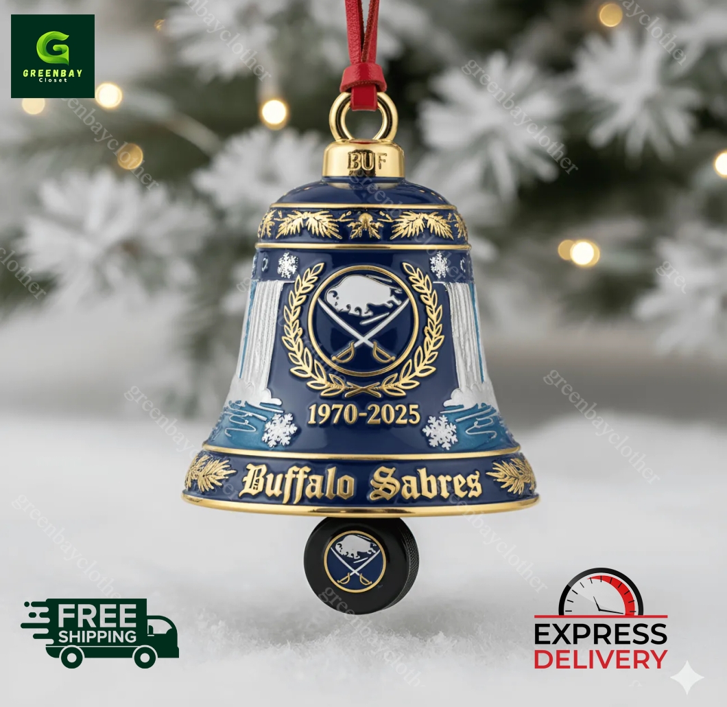 Buffalo Sabres 55th Anniversary Christmas Bell Ornament