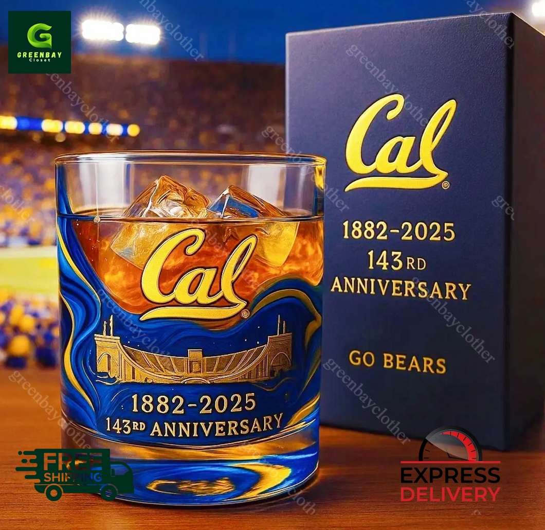 California Golden Bears 143rd Anniversary Whiskey Glass