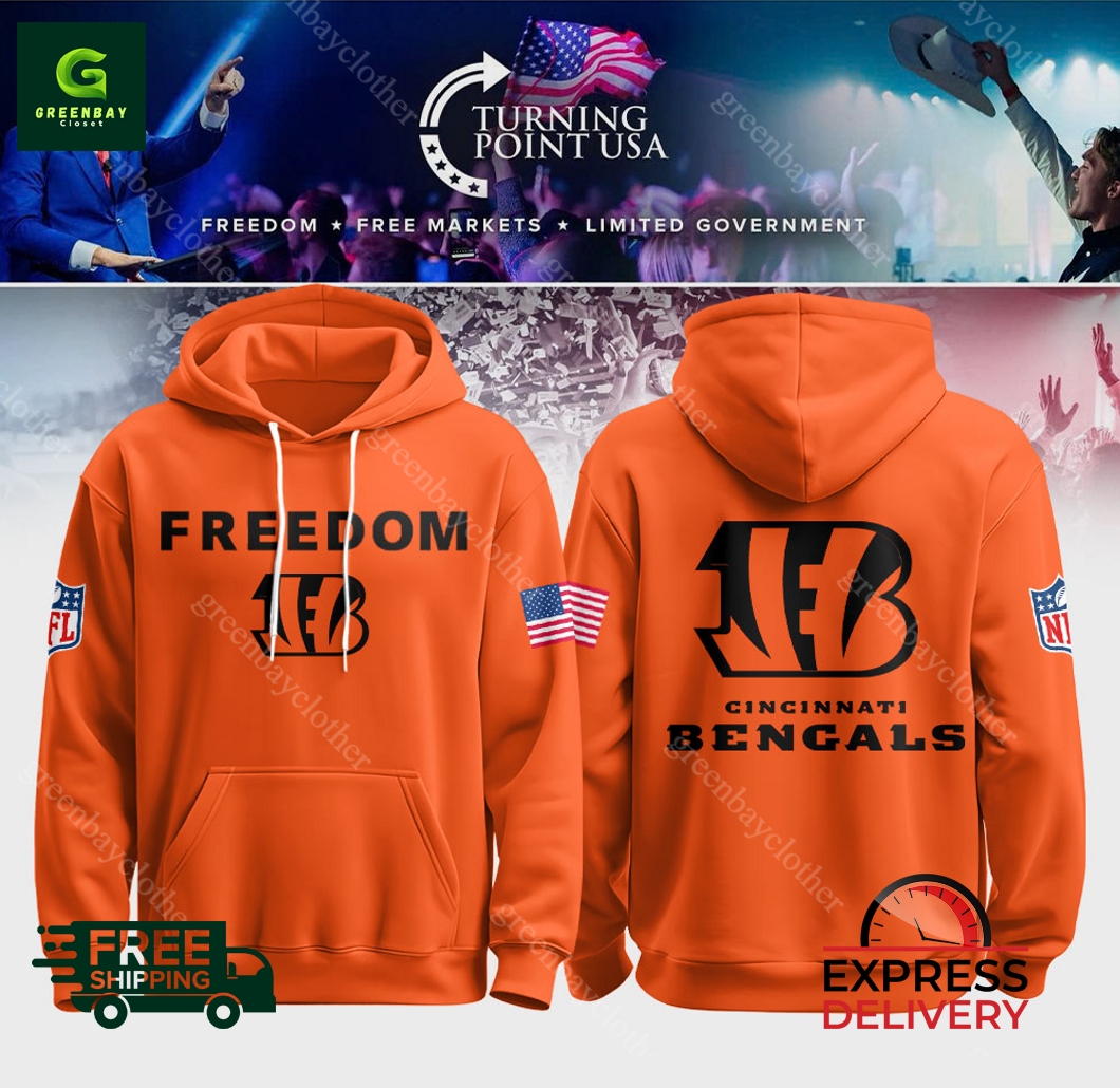 Cincinnati Bengals Freedom Turning Point USA Hoodie Cap