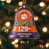 Clemson Tigers Football Anniversary Christmas Bell Ornament