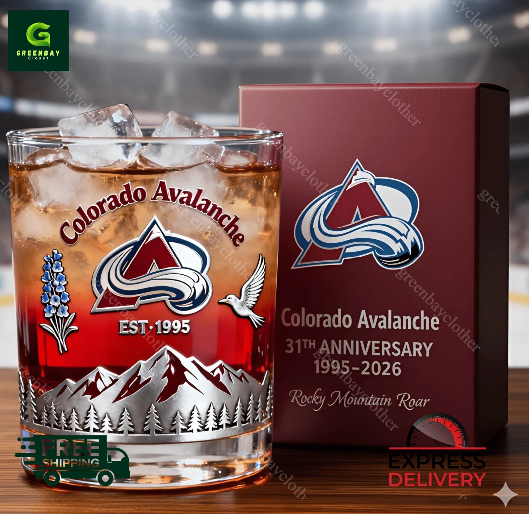 Colorado Avalanche 31th Anniversary Whiskey Glass