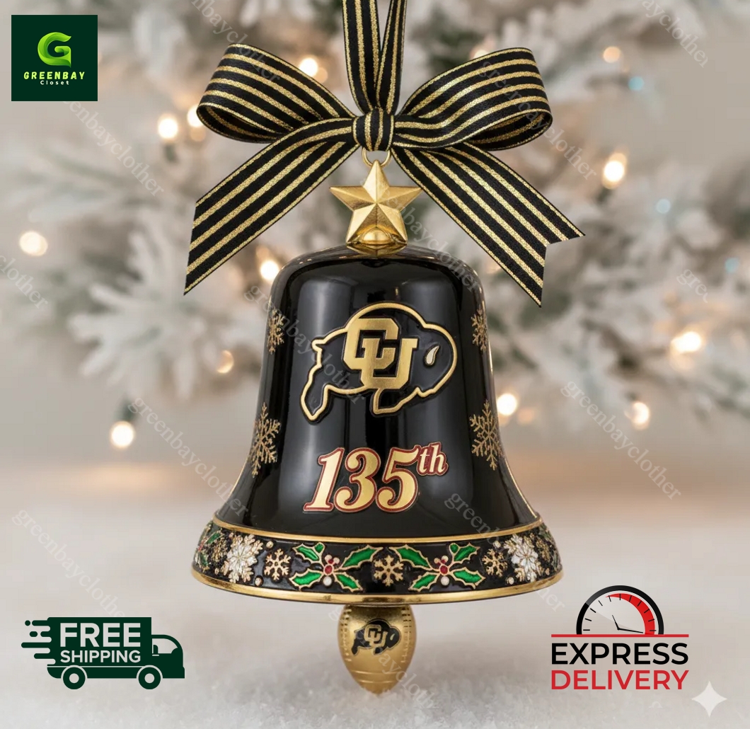 Colorado Buffaloes 135th Anniversary Christmas Bell Ornament