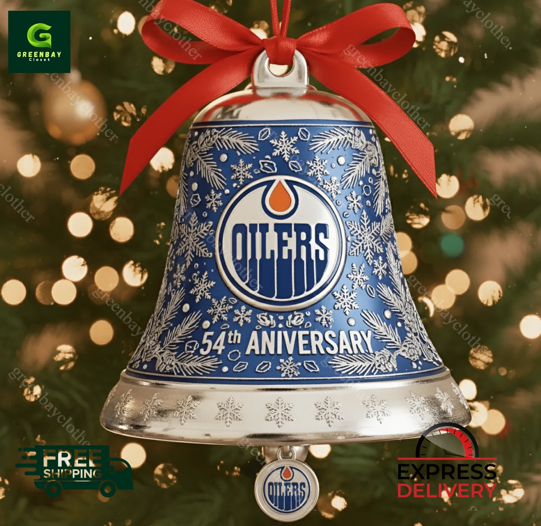 Edmonton Oilers 54th Anniversary Christmas Bell Ornament