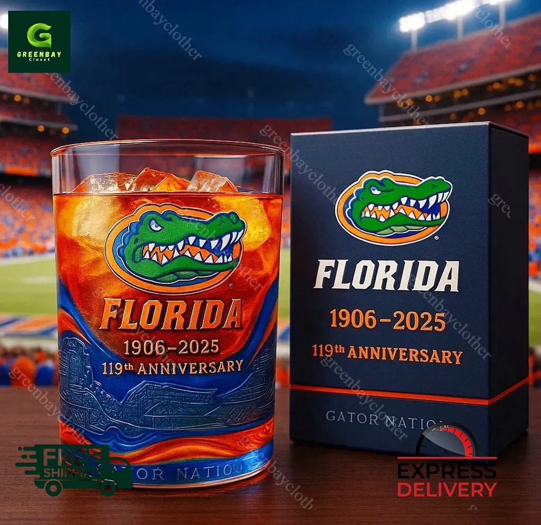 Florida Gators 119th Anniversary Whiskey Glass