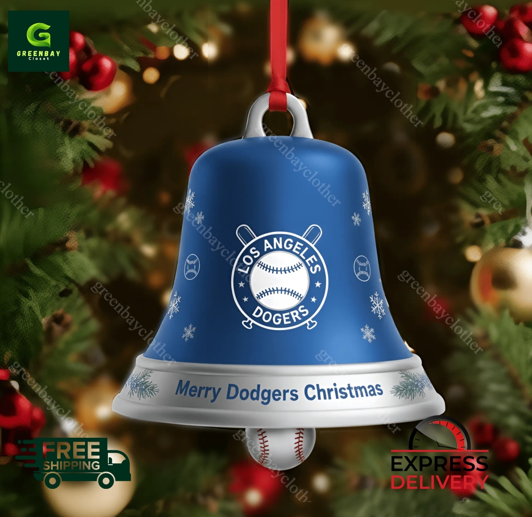 Los Angeles Dodgers Christmas Bell Ornament