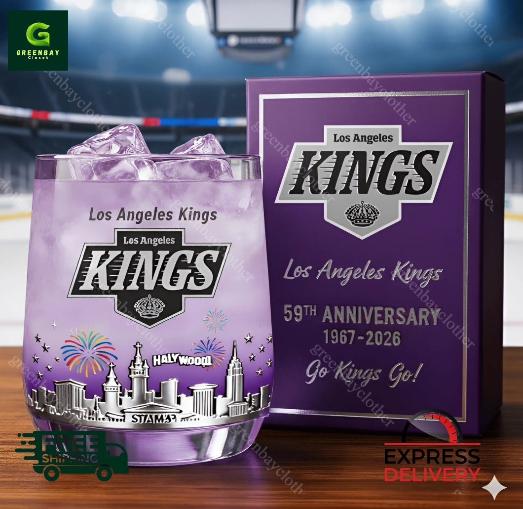 Los Angeles Kings 59th Anniversary Whiskey Glass