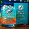 Miami Dolphins 60th Anniversary Whiskey Glass