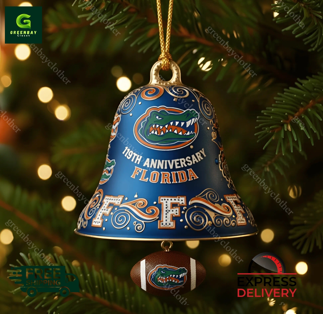 Miani Hurricanes 100th Anniversary Christmas Bell Ornament