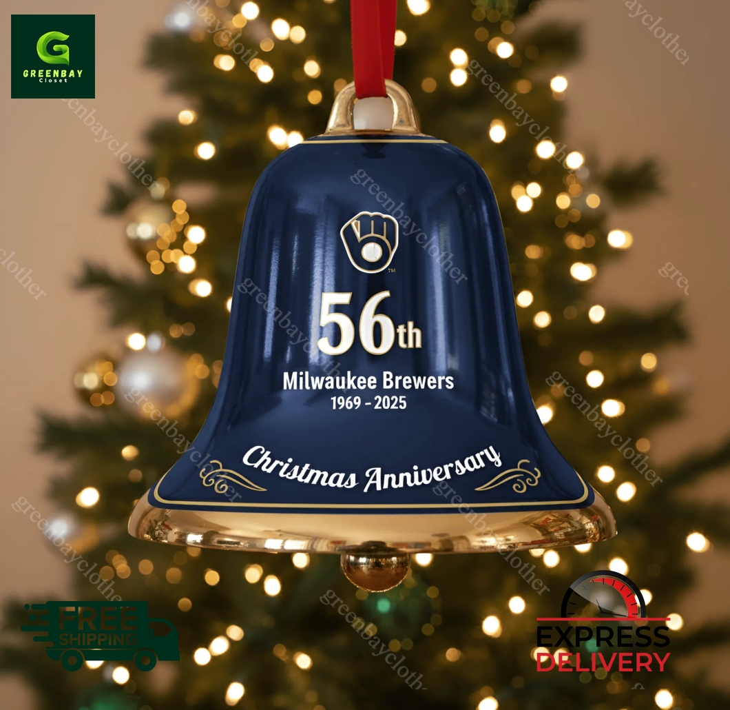 Milwaukee 56th Brewers Anniversary Christmas Bell Ornament