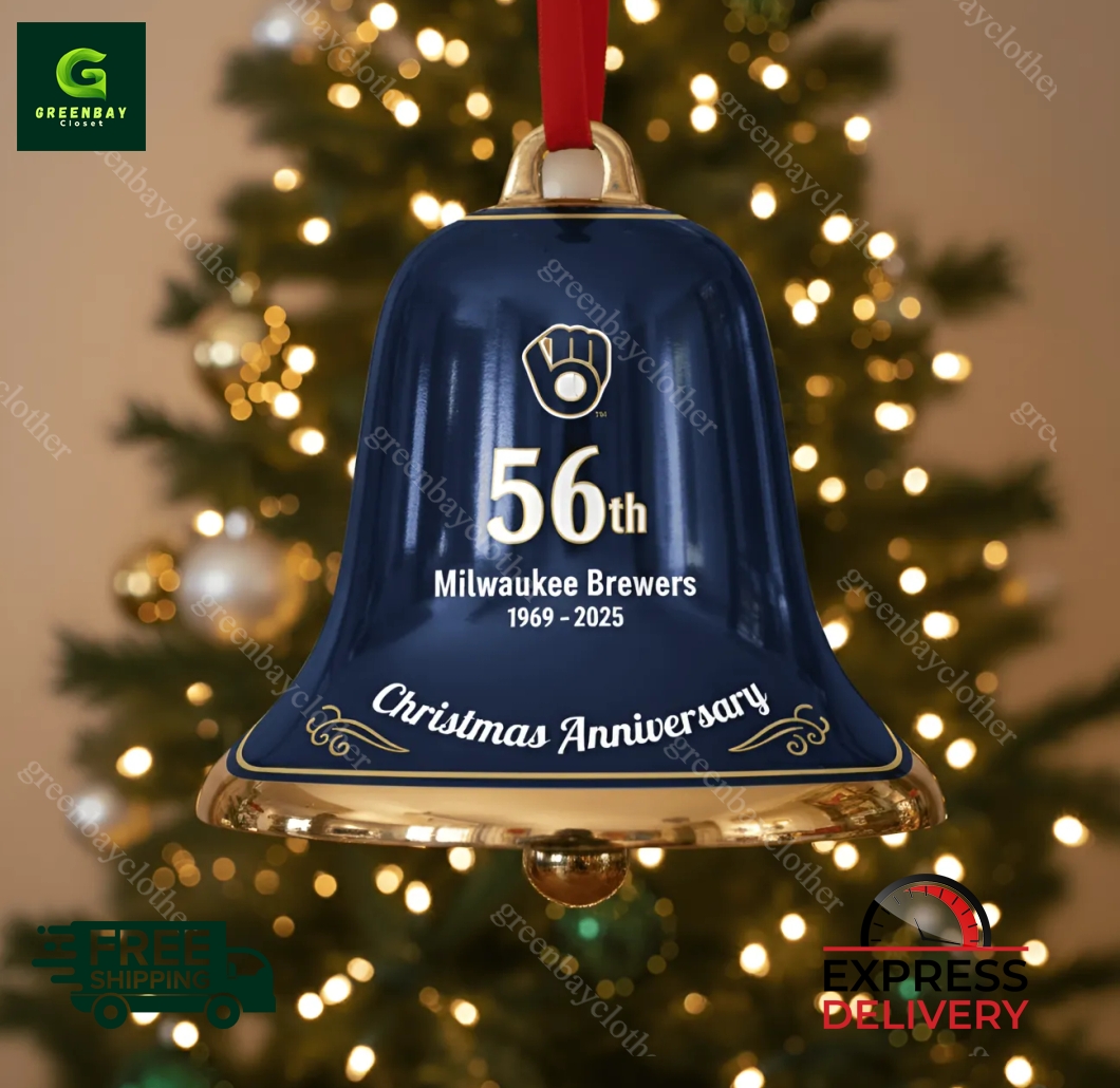 Milwaukee 56th Brewers Anniversary Christmas Jingle Bell Ornament