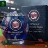 Minnesota Twins 65th Anniversary Whiskey Glass