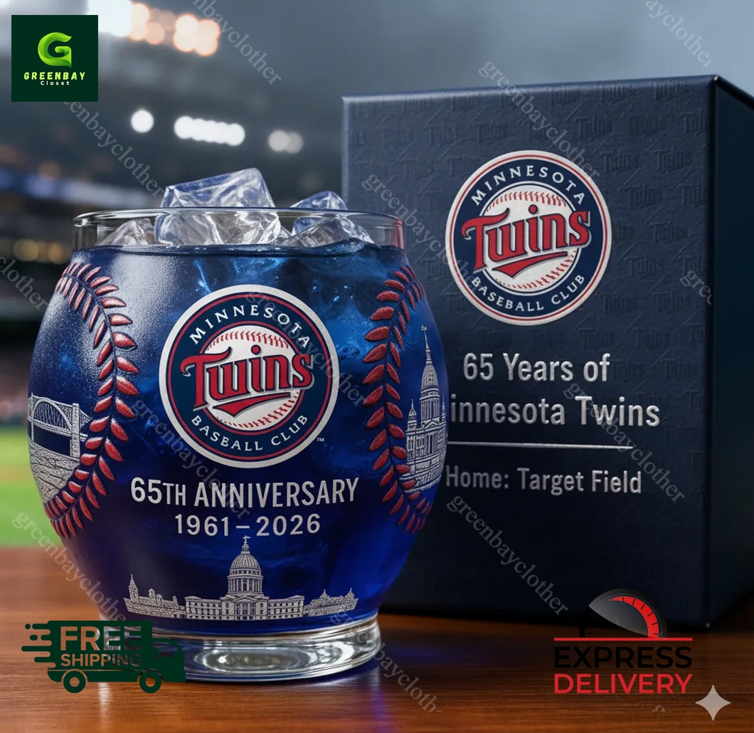 Minnesota Twins 65th Anniversary Whiskey Glass