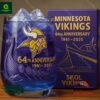 Minnesota Viking 64th Anniversary Whiskey Glass
