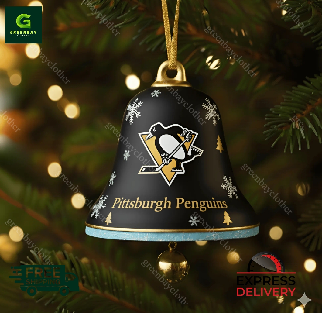 Pittsburgh Penguins 58th Anniversary Christmas Bell Ornament