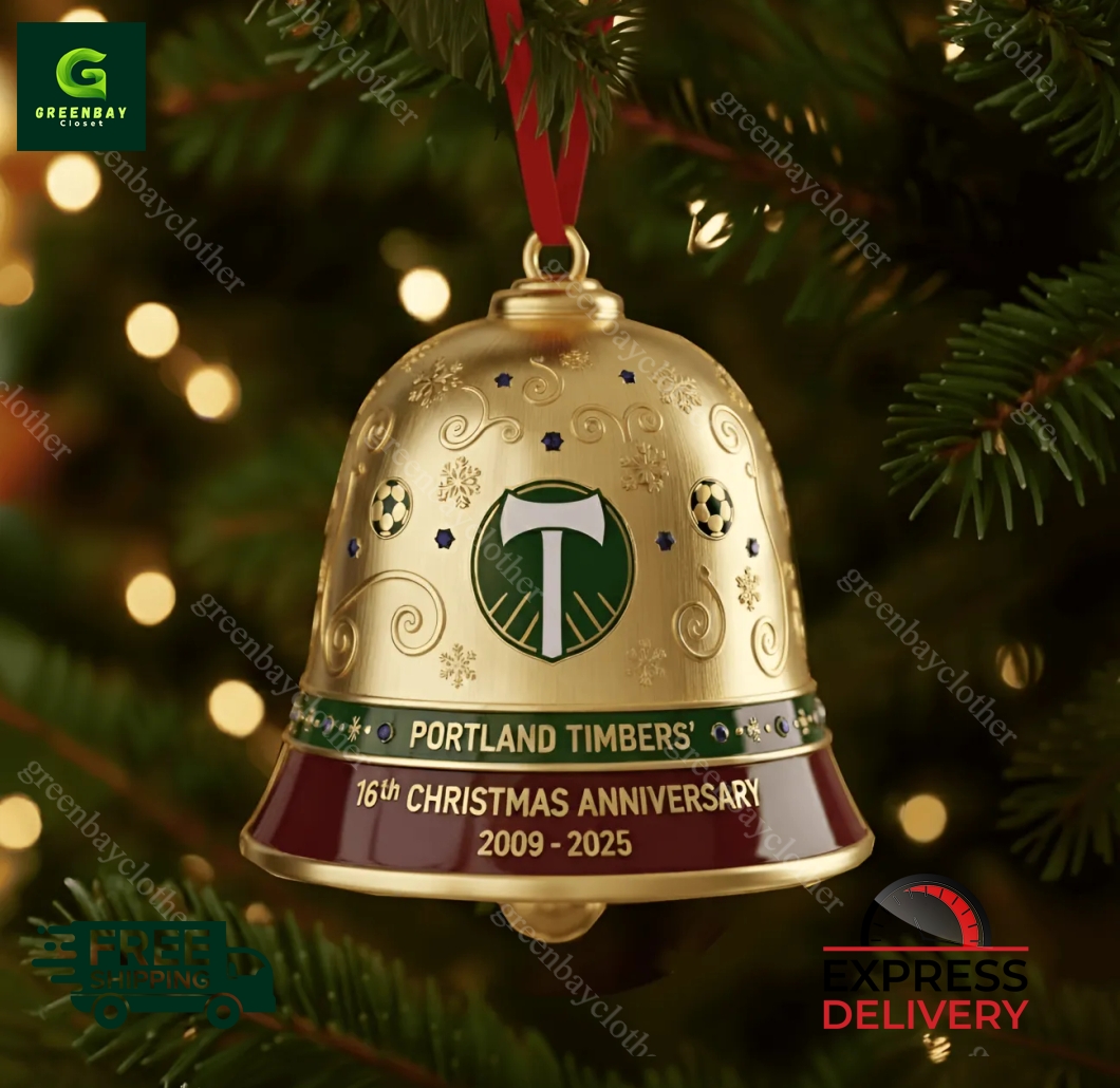 Portland Timbers 16th Anniversary Christmas Bell Ornament