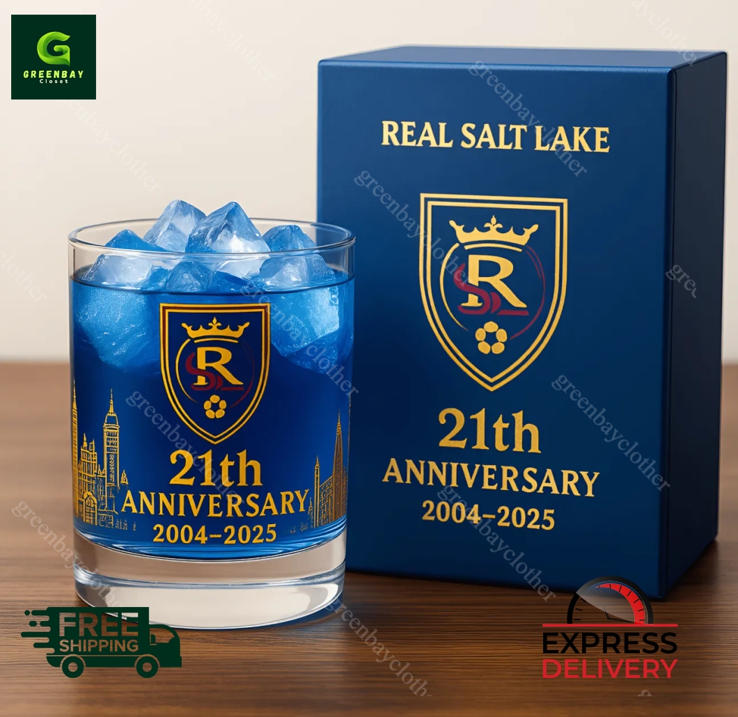 Real Salt Lake 21st Anniversary Whiskey Glass