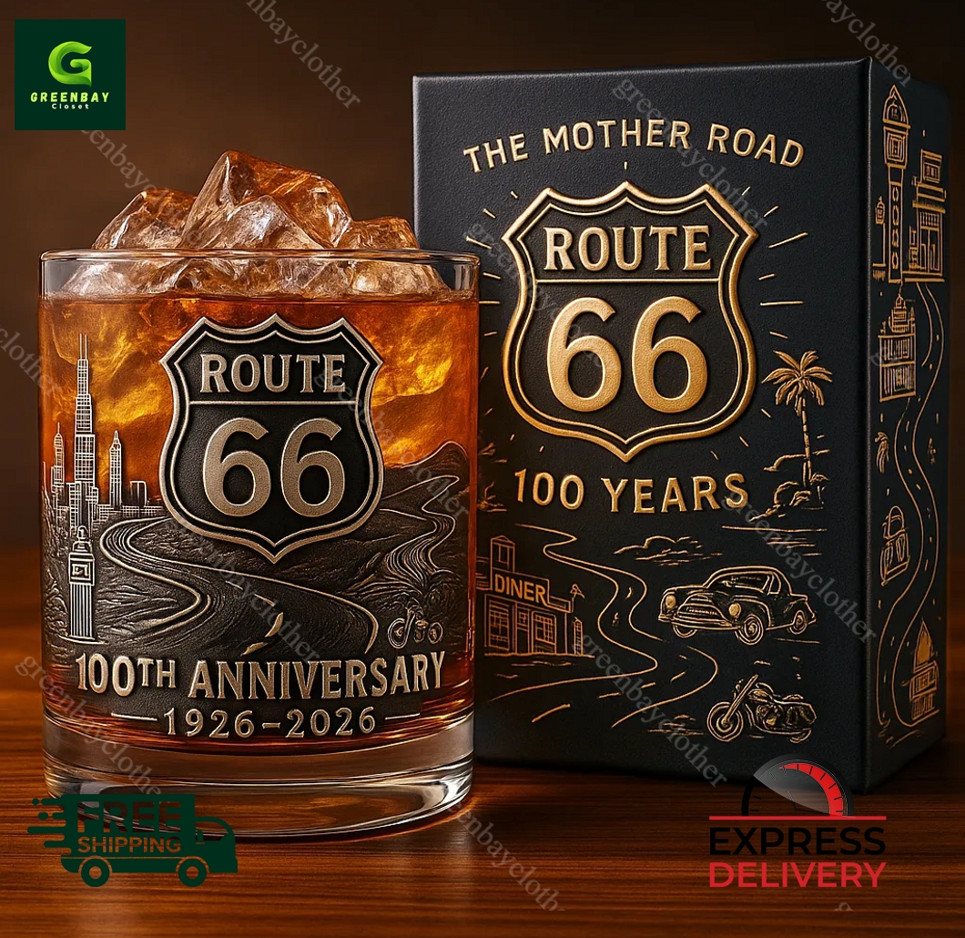 Route 66 100th Anniversary Whiskey Glass