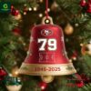 San Francisco 49ers 79th Anniversary Christmas Bell Ornament
