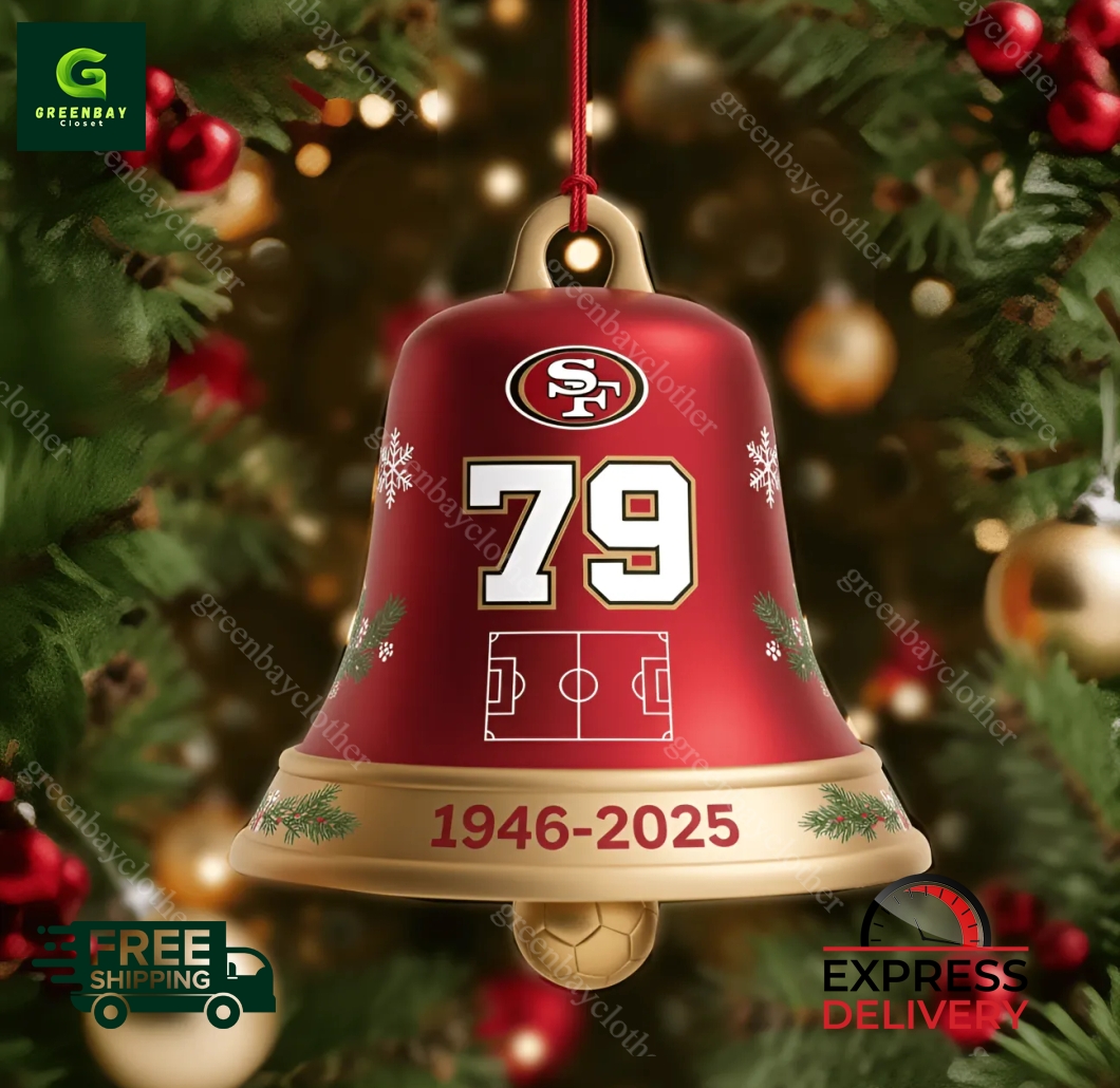 San Francisco 49ers 79th Anniversary Christmas Bell Ornament