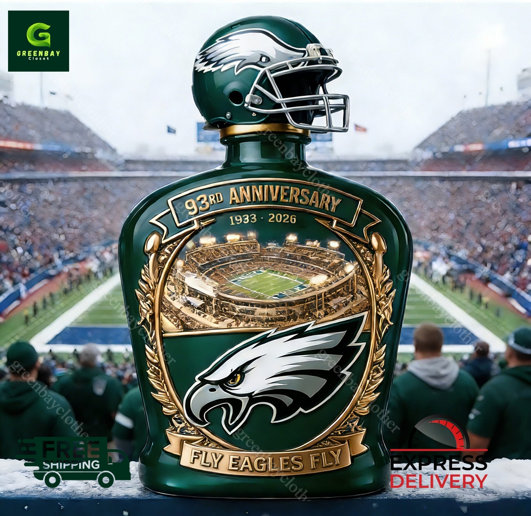 Philadelphia Eagles Fly Eagles Fly 93rd Anniversary Whiskey Bottle
