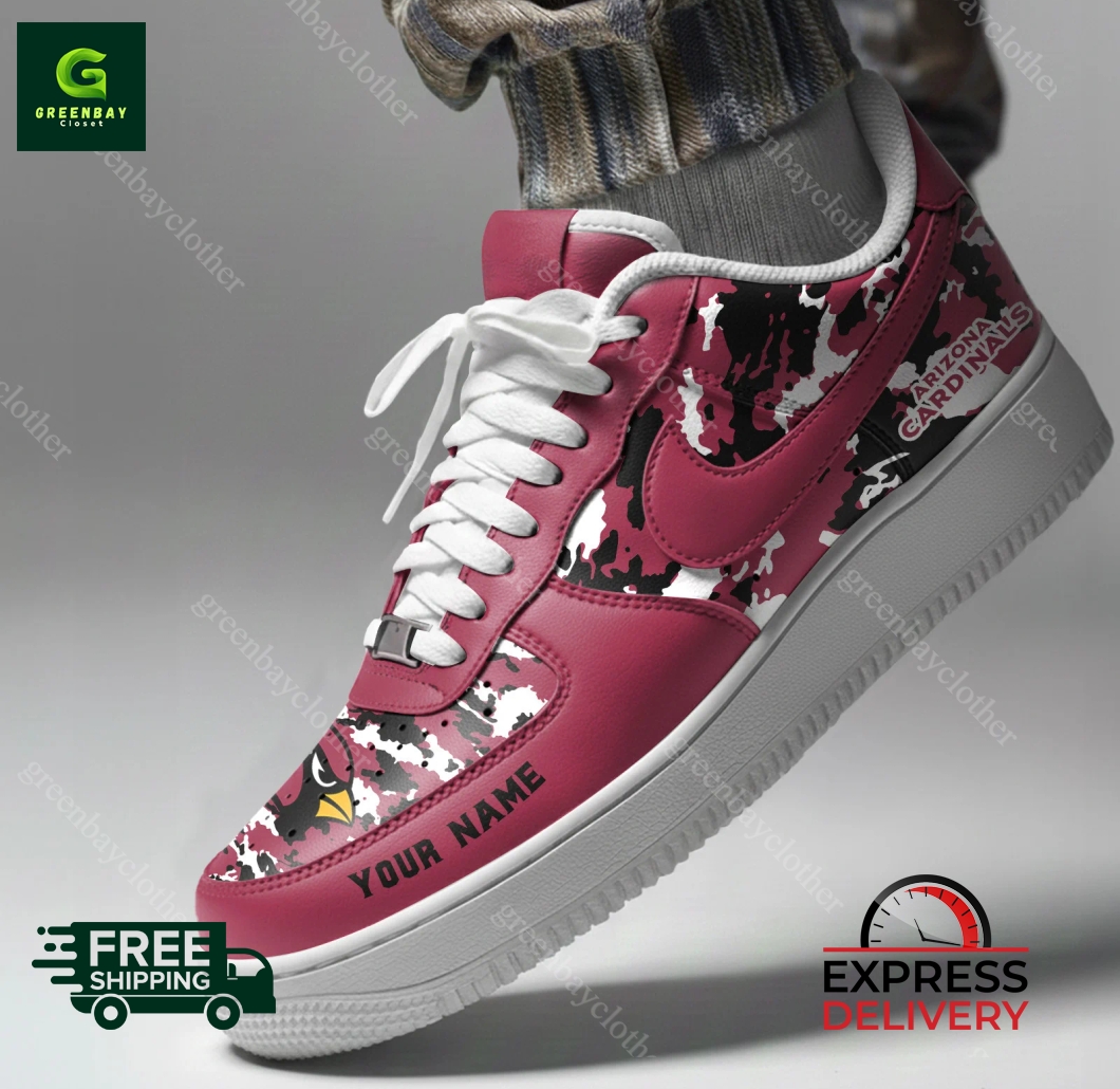 Arizona Cardinals Personalized Camo Collection Air Force 1 Shoes