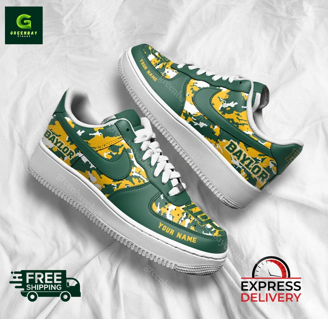 Baylor Bears Personalized Camo Collection Air Force 1 Shoes