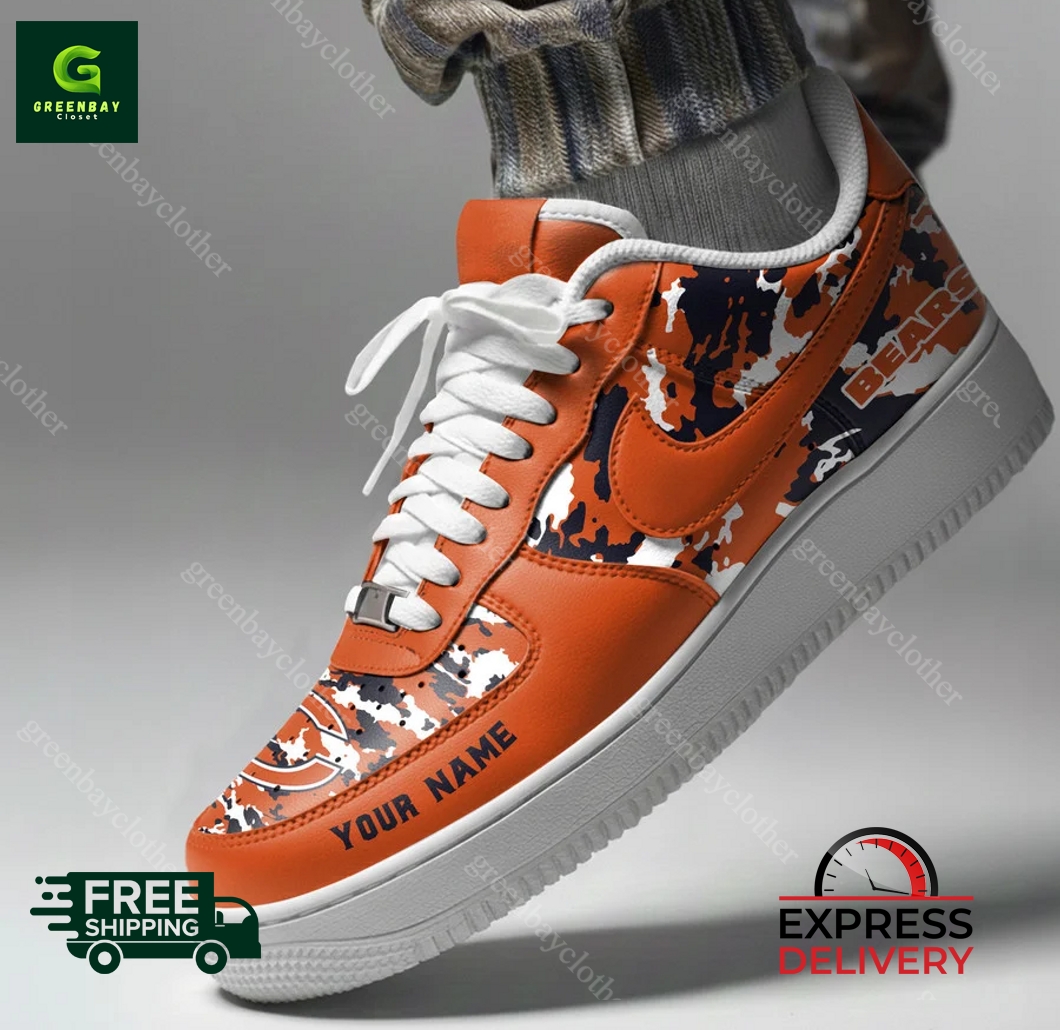Chicago Bears Personalized Camo Collection Air Force 1 Shoes Chicago Bears Personalized Camo Collection Air Force 1 Shoes