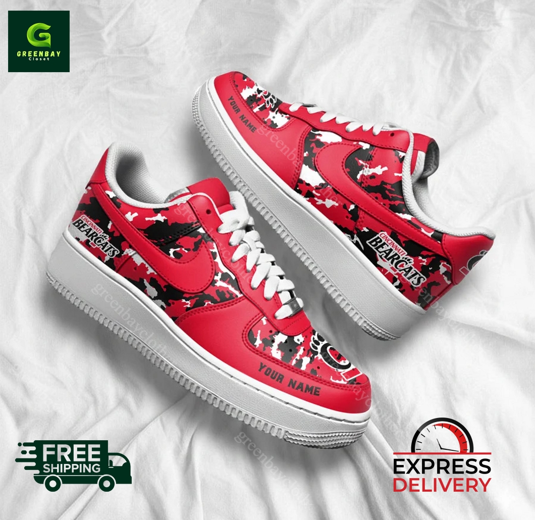 Cincinnati Bearcats Personalized Camo Collection Air Force 1 Shoes