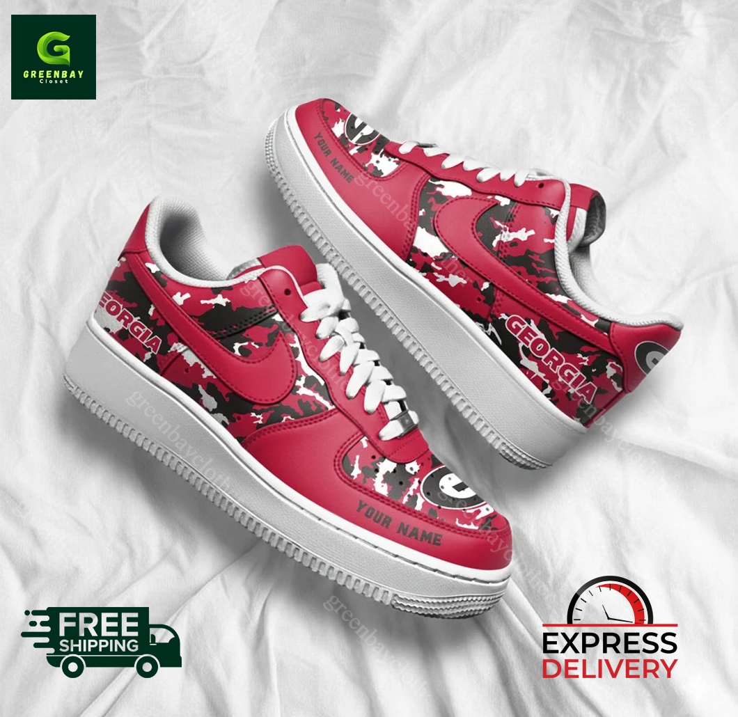 Georgia Bulldogs Personalized Camo Collection Air Force 1 Shoes